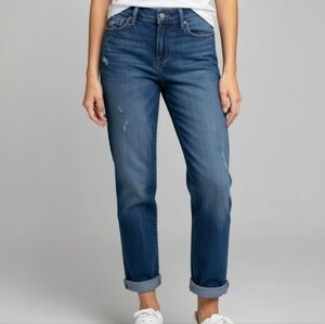 Liverpool Los Angeles Jeans Marley Girlfriend Cuffed Denim Blue Mesa Size 2/26